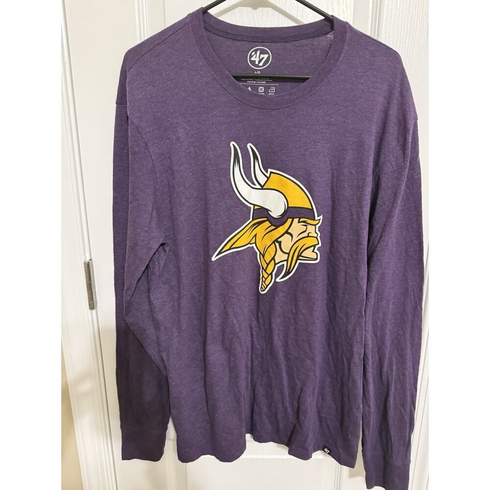 MINNESOTA VIKINGS PREMIER '47 FRANKLIN LONG SLEEVE TEE PURPLE Large